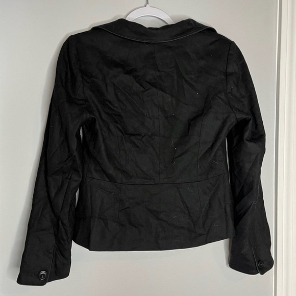 Boden Black Blazer Size 6 Career Wool Blend Two Button Classic - Picture 2 of 6